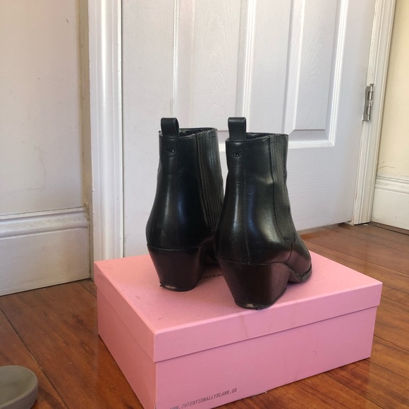 Michael Kors Black Motorcycle Boots - Picture 2 of 5